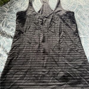 Striped Black and Gray lululemon Tank Top
